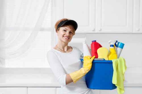 Local cleaning team working in a Stjohnswood property