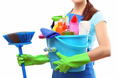 Deep bathroom cleaning during a move-out service in Stjohnswood
